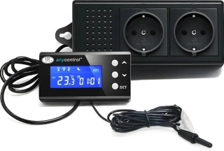 Digitální kontrolér a termostat pro terária a akvária